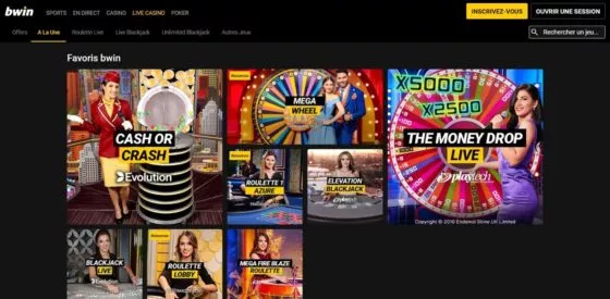 Casino en direct Bwin Casino