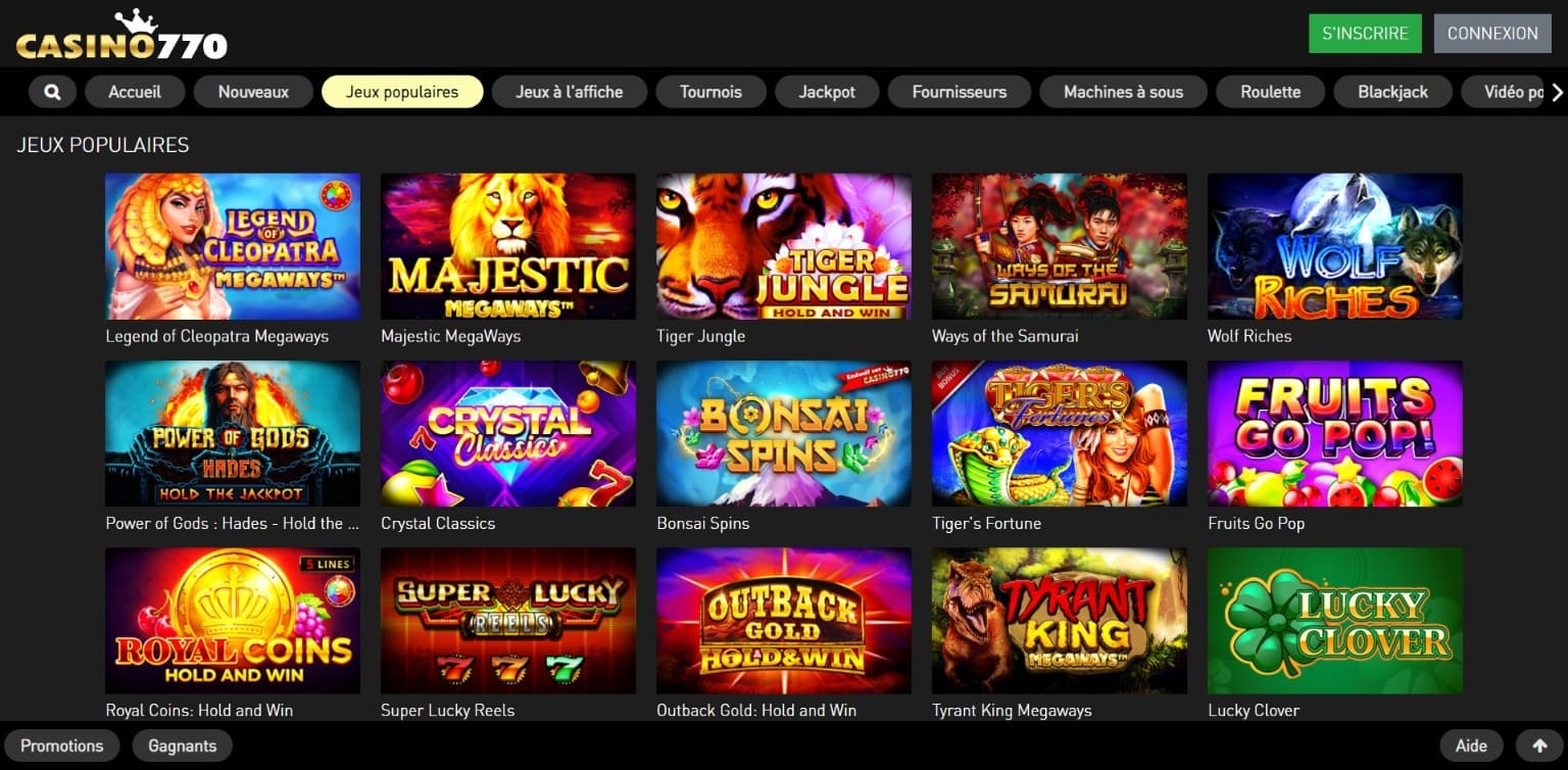 Casino 770 FR - machines à sous et jeux en ligne, options de paiement ...