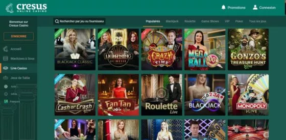 Casino en direct Cresus Casino