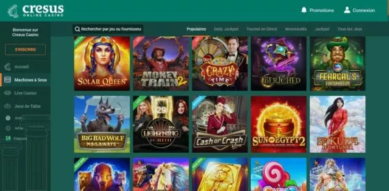 Machines à sous Cresus Casino