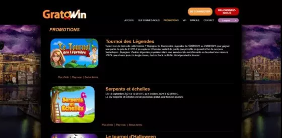 Bonus GratoWin Casino