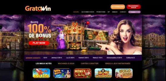Site officiel GratoWin Casino