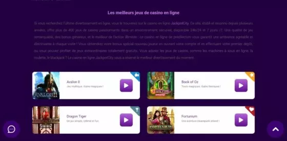 Machines à sous JackpotCity Casino