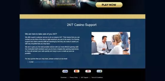 Contacts d'assistance La Riviera Casino