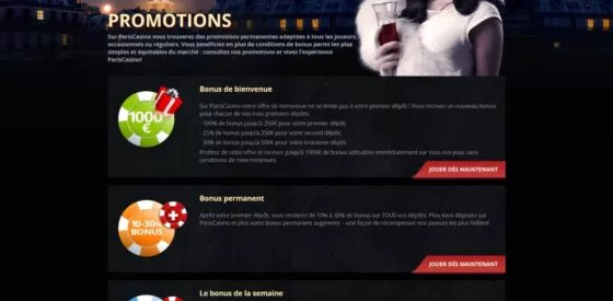 Bonus Paris Casino