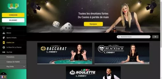 Casino en direct Spin Million Casino