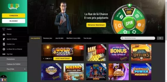 Site officiel Spin Million Casino