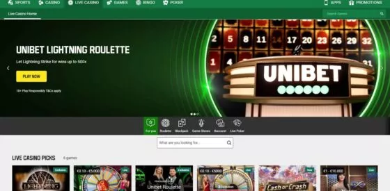 Casino en direct Unibet Casino