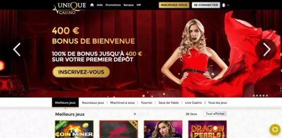 Site officiel Unique Casino