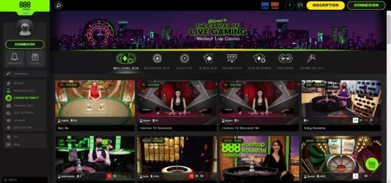888 Casino en direct