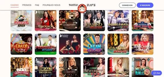 Banzai Casino en direct