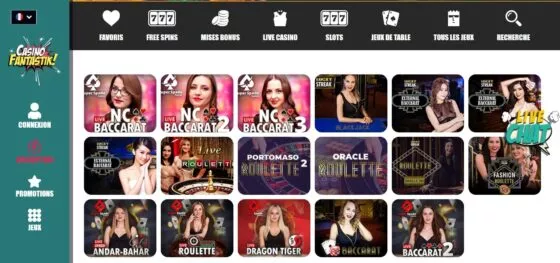 Fantastik Casino en direct