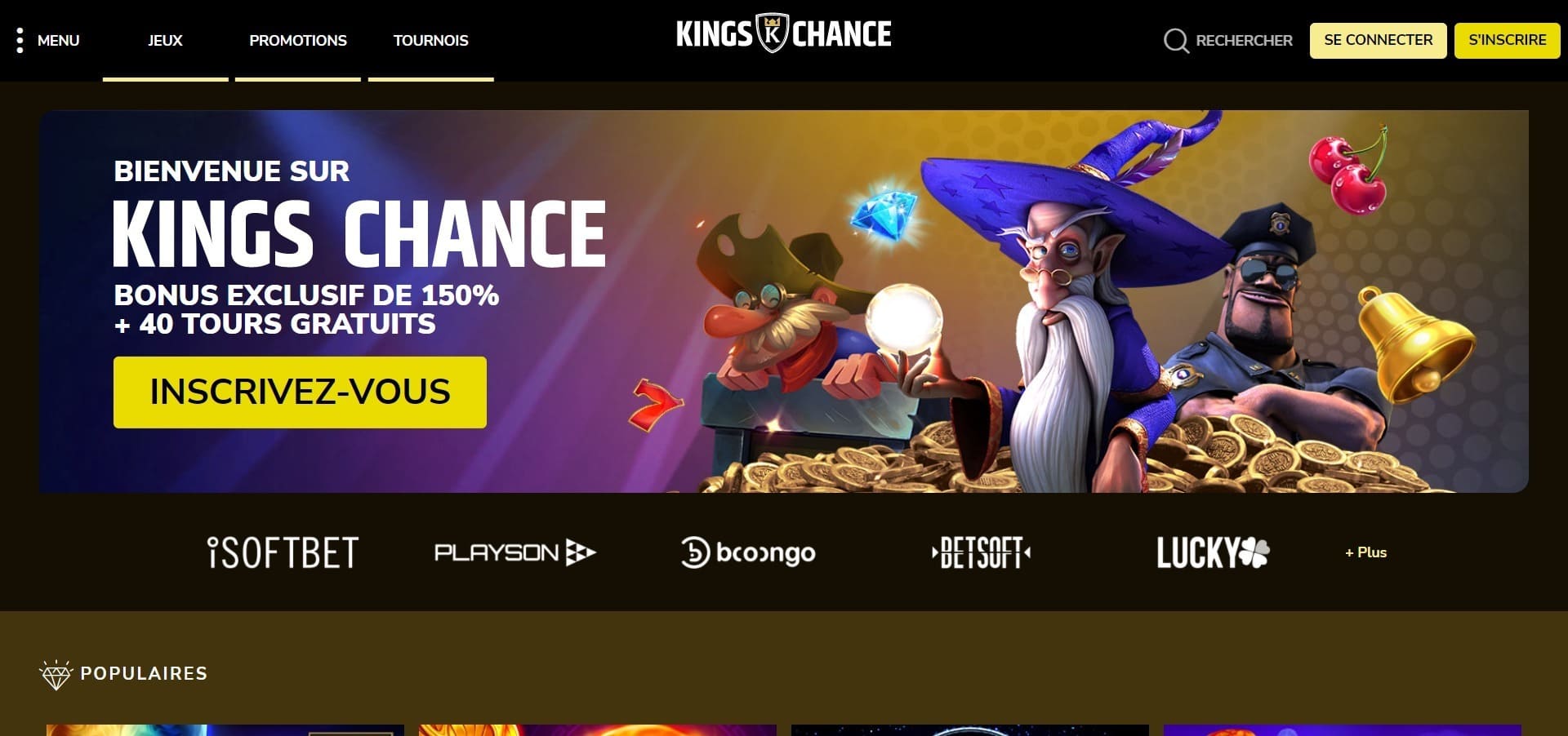 Kings Chance Casino FR - machines à sous et jeux en ligne, méthodes de ...