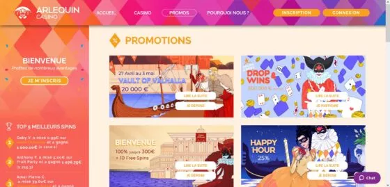 Bonus Arlequin Casino