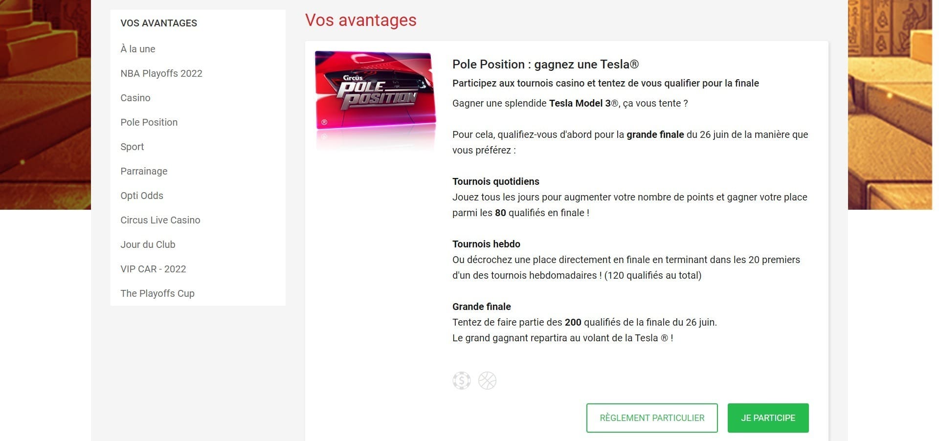 Circus Casino FR - machines à sous et jeux en ligne, options de