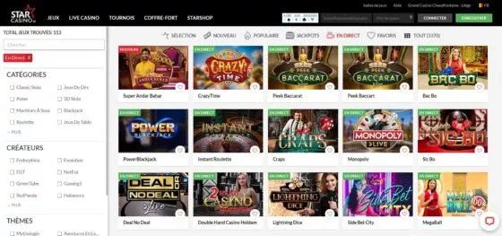 Star Casino en direct