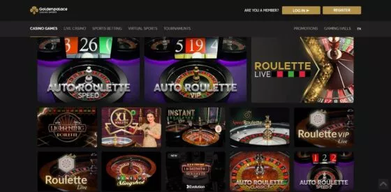 Golden Palace Casino en direct